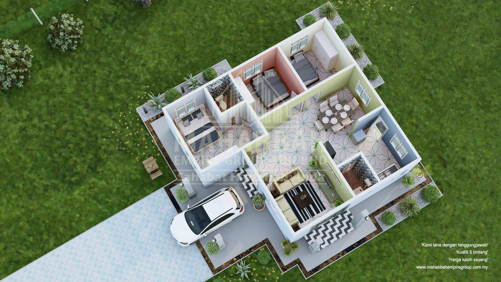 01 3D interior Model/ Reka Bentuk E03 Villa Nuha III Kelewek