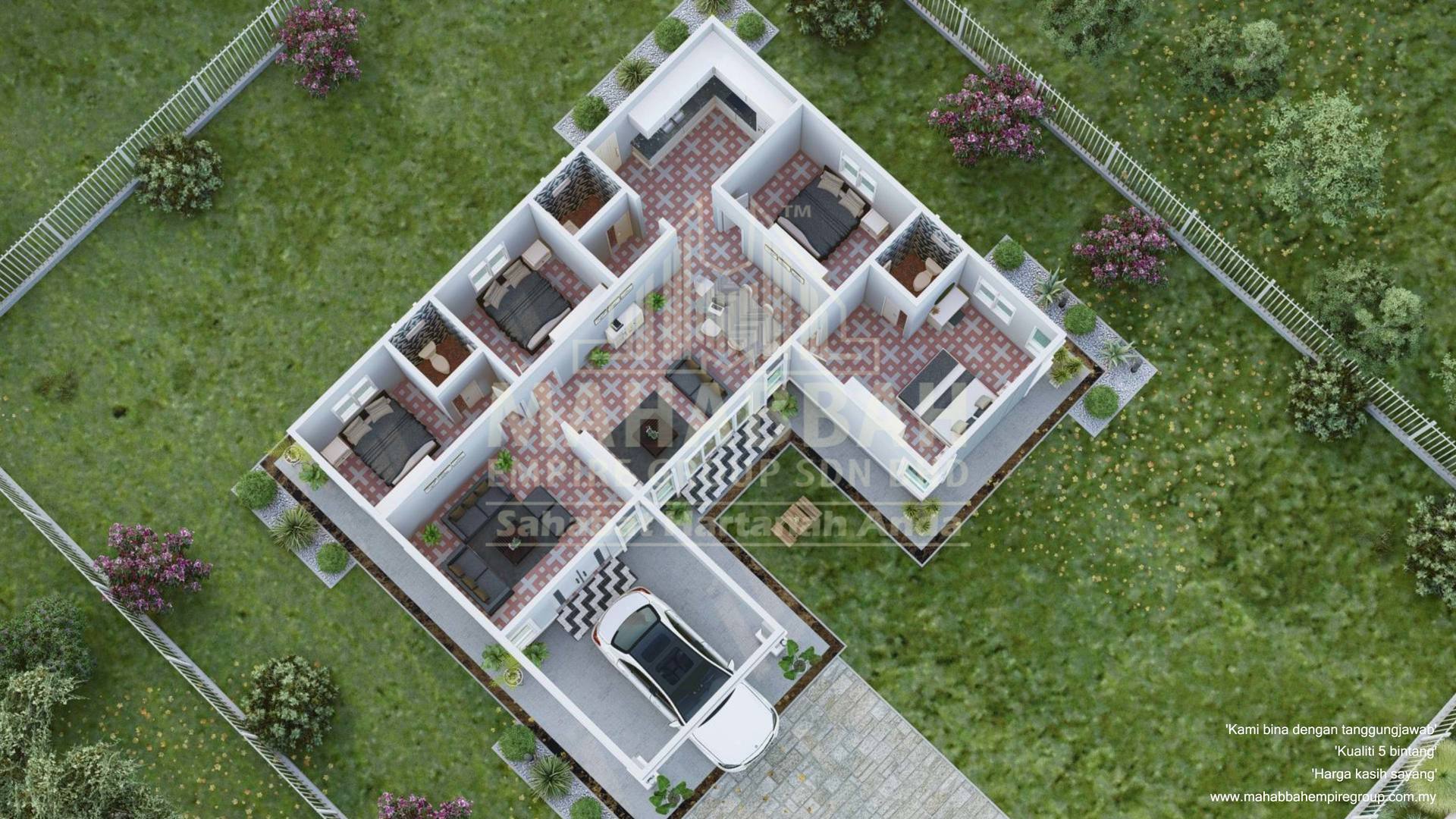 01 3D Floor Plan D09 Villa Azzalea