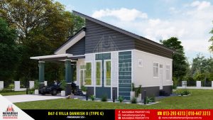 Bahagian Sisi Model Rekabentuk Banglo MEGSB B67-E Villa Danish II (Type G)