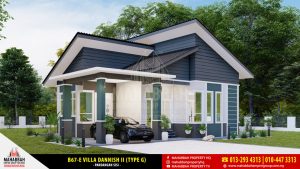 Bahagian Sisi Model Rekabentuk Banglo MEGSB B67-E Villa Danish II (Type G)
