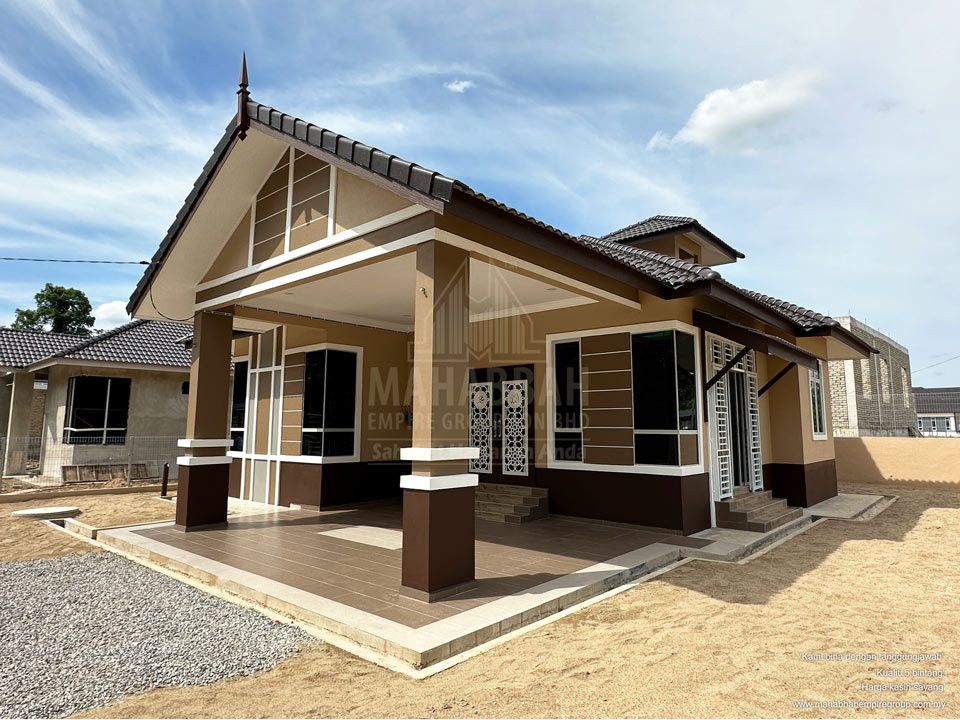 Pandangan Sisi Rumah Siap Banglo Mampu Milik PT3249 MDH03 Villa Danniell (Type) Tebing Tinggi Tanah Merah