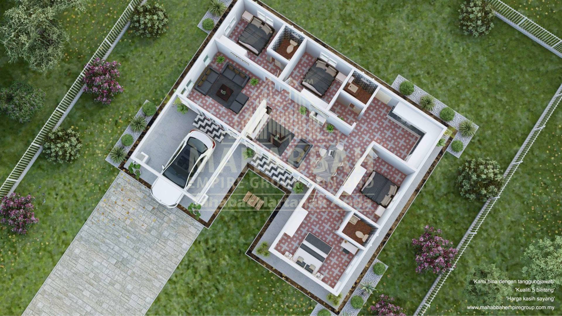 03 3D Floor Plan D09 Villa Azzalea