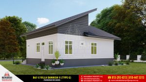 Bahagian Belakang Model Rekabentuk Banglo MEGSB B67-E Villa Danish II (Type G)