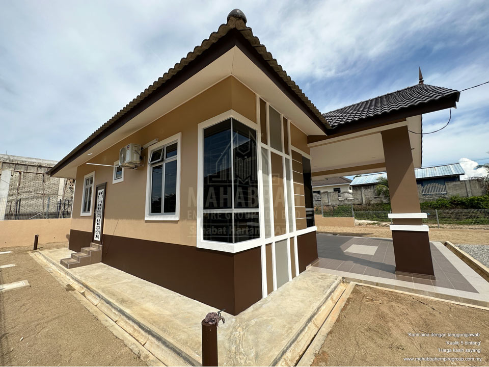 Pandangan Sisi Kiri Rumah Siap Banglo Mampu Milik PT3249 MDH03 Villa Danniell (Type) Tebing Tinggi Tanah Merah