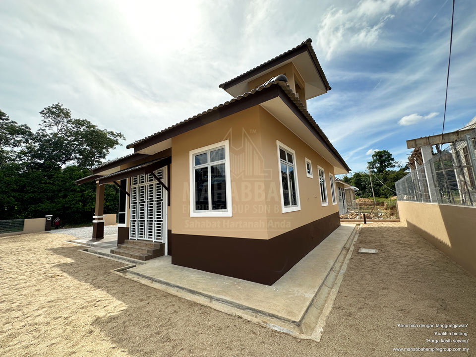 Pandangan Sisi Belakang Rumah Siap Banglo Mampu Milik PT3249 MDH03 Villa Danniell (Type) Tebing Tinggi Tanah Merah