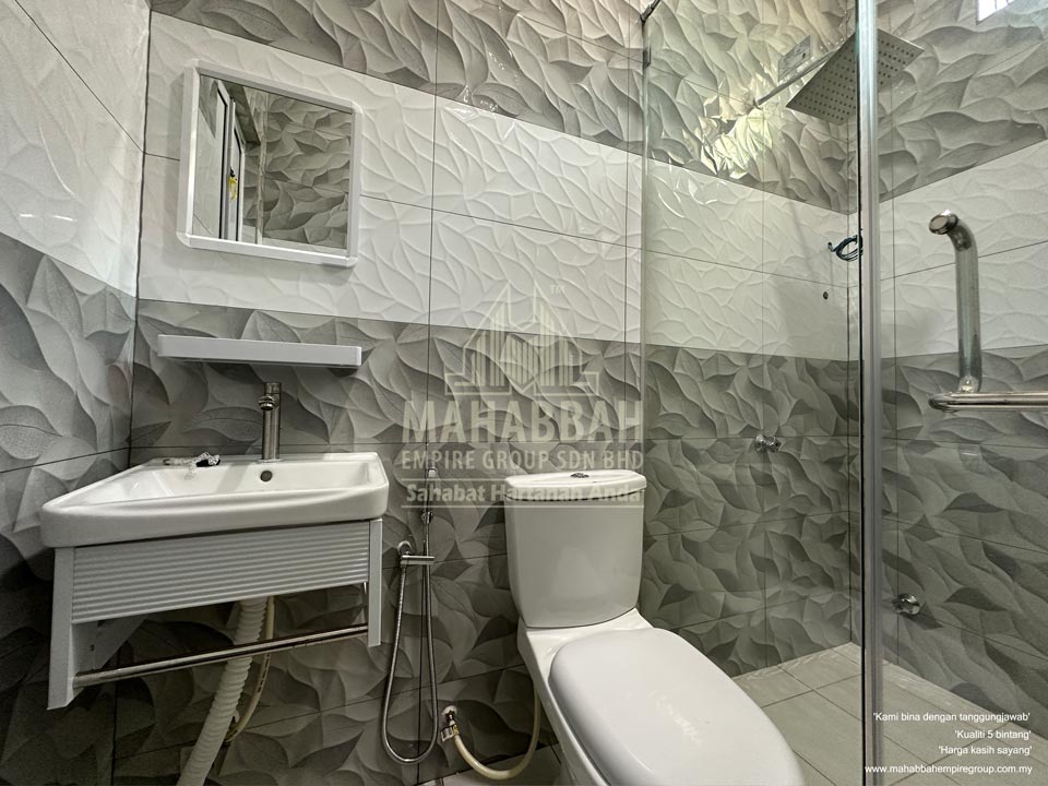 Bilik Air Kedua: Potfolio BRATS di Guchil Kuala Krai - Bina Rumah Atas Tanah Sendiri (BRATS) Villa Danish II (Type C) MEGSB