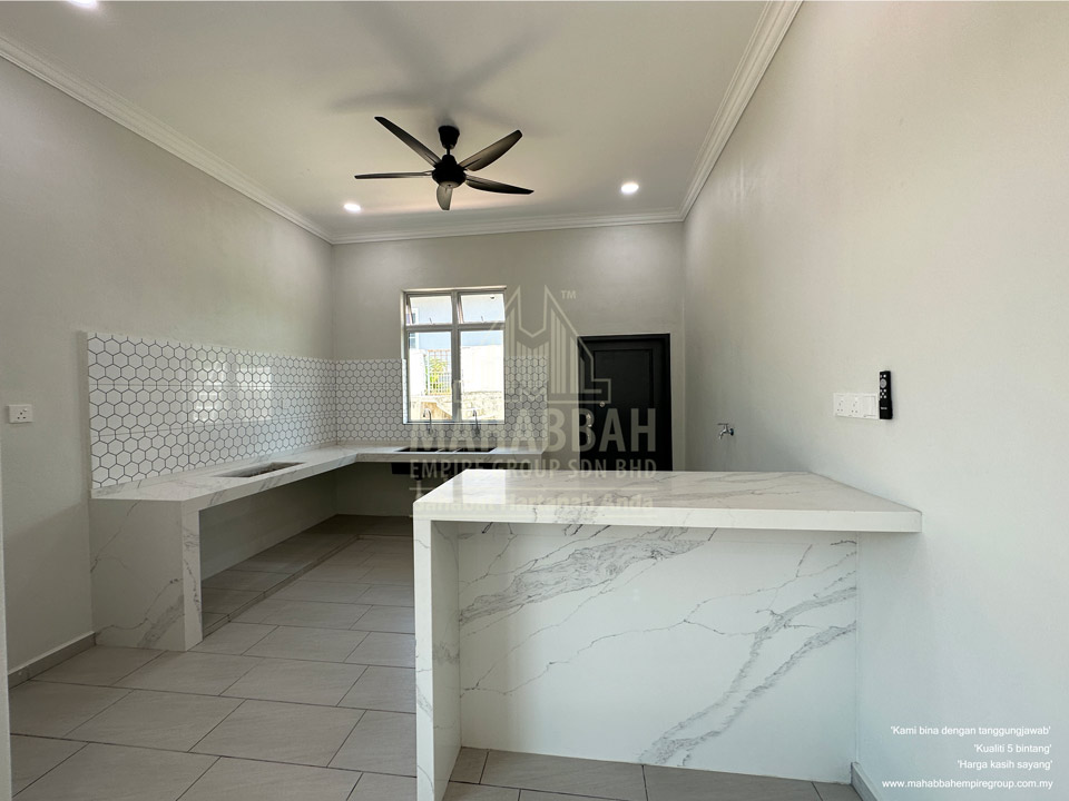 Ruang Dapur: Potfolio BRATS di Guchil Kuala Krai - Bina Rumah Atas Tanah Sendiri (BRATS) Villa Danish II (Type C) MEGSB