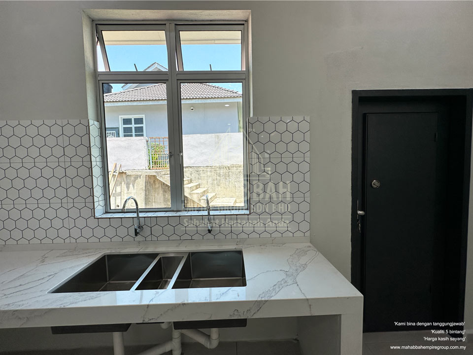 Ruang Dapur: Potfolio BRATS di Guchil Kuala Krai - Bina Rumah Atas Tanah Sendiri (BRATS) Villa Danish II (Type C) MEGSB