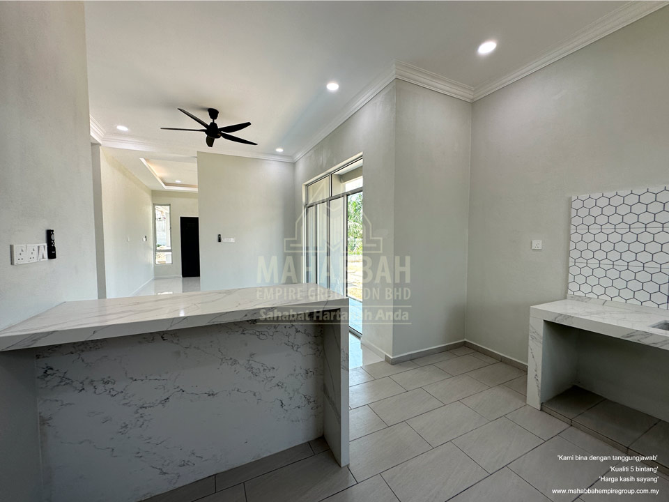 Ruang Dapur: Potfolio BRATS di Guchil Kuala Krai - Bina Rumah Atas Tanah Sendiri (BRATS) Villa Danish II (Type C) MEGSB