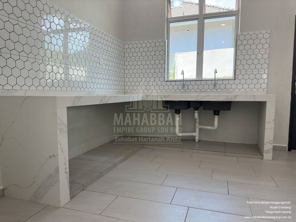 Ruang Dapur: Potfolio BRATS di Guchil Kuala Krai - Bina Rumah Atas Tanah Sendiri (BRATS) Villa Danish II (Type C) MEGSB