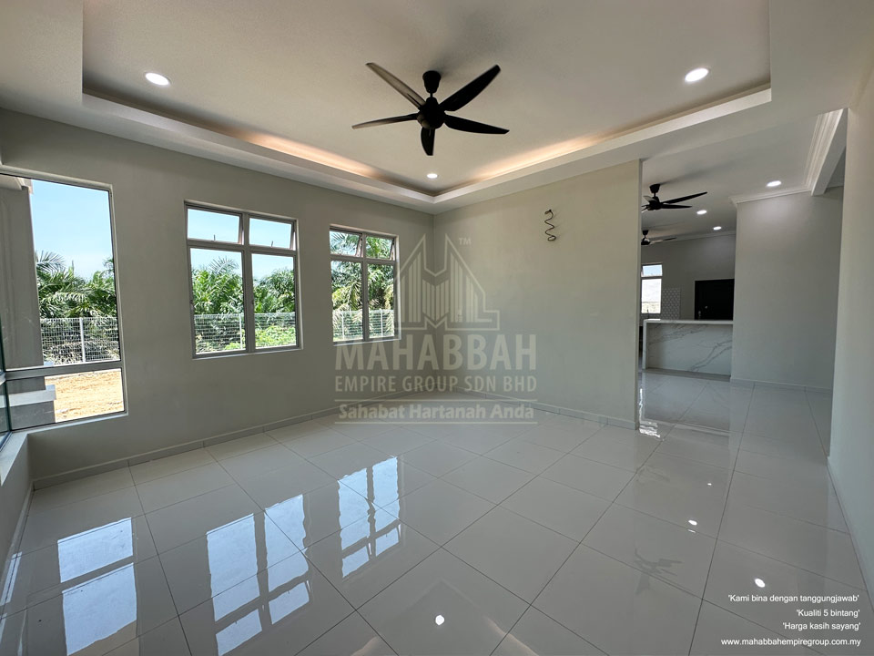 Ruang Tamu: Potfolio BRATS di Guchil Kuala Krai - Bina Rumah Atas Tanah Sendiri (BRATS) Villa Danish II (Type C) MEGSB