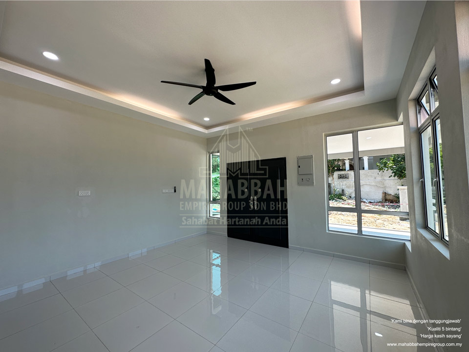 Ruang Tamu: Potfolio BRATS di Guchil Kuala Krai - Bina Rumah Atas Tanah Sendiri (BRATS) Villa Danish II (Type C) MEGSB