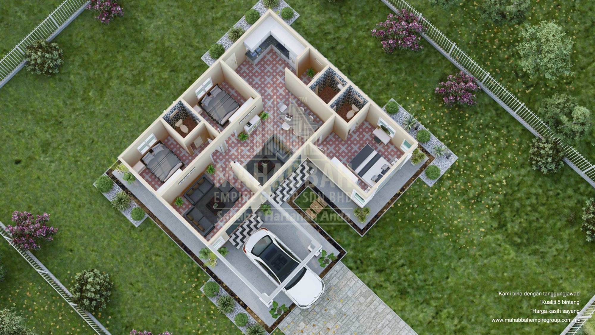3D Interior Model D10 Villa Azzalea 1200kps 01