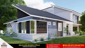 Bahagian Belakang Sisi Kiri B38-D Alexa Residen (Type A)