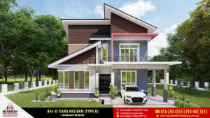 Model/ Reka Bentuk Banglo Mampu Milik MEGSB B41-D Tiara Residen (Type B) 01
