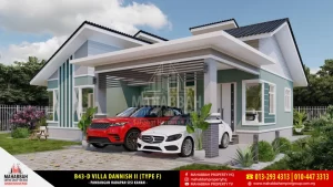 Pandangan Sisi Banglo mampu Milik MEGSB B43-D Villa Dannish II (Type F)