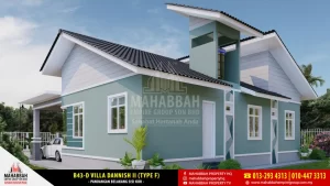 Pandangan Belakang Banglo mampu Milik MEGSB B43-D Villa Dannish II (Type F)