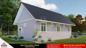 Pandangan Belakang Banglo Mampu Milik MEGSB B44-E Villa Irish (Type B)