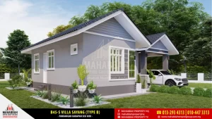 Pandangan Sisi Banglo Mampu Milik MEGSB B45-S Villa Sayang (Type B)