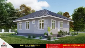 Pandangan Belakang Banglo Mampu Milik MEGSB B45-S Villa Sayang (Type B)