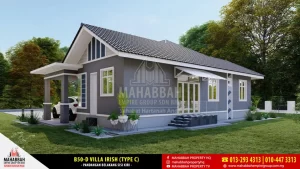 Model Banglo Mampu Milik Eksklusif MEGSB B50-D Villa Irish (Type C)