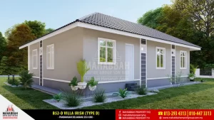 Pandangan Belakang Banglo Mampu Milik Eksklusif MEGSB B52-D Villa Irish (Type D)