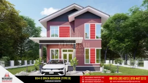 Reka Bentuk Banglo Mampu Milik MEGSB B54-E Erica Residen (Type B)