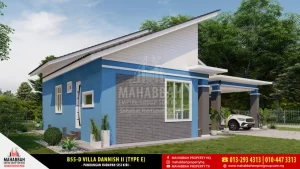 Pandangan Sisi Reka Bentuk/ Model Banglo Mampu Milik MEGSB B55-D Villa Dannish II (Type E)