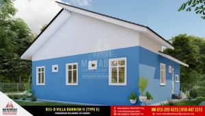 Pandangan Belakang Reka Bentuk/ Model Banglo Mampu Milik MEGSB B55-D Villa Dannish II (Type E)