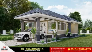 Bahagian Sisi Reka Bentuk/ Model Banglo Mampu Milik MEGSB B57-E Villa Ammara (Type F)