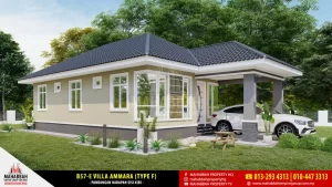 Bahagian Sisi Reka Bentuk/ Model Banglo Mampu Milik MEGSB B57-E Villa Ammara (Type F)