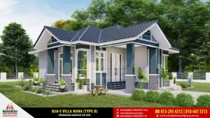 Pandangan Sisi Reka Bentuk/ Model Banglo Mampu Milik MEGSB B58-E Villa Nuha (Type D)