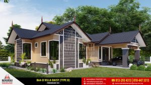 Rekabentuk Banglo Mampu Milik Eksklusif Mahabbah Empire Group B64-D Villa Daisy (Type B)