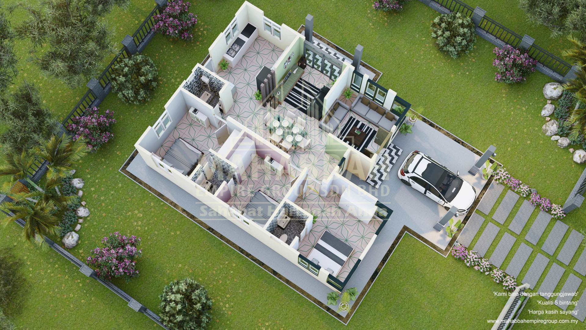 3D Interior Pandangan 2