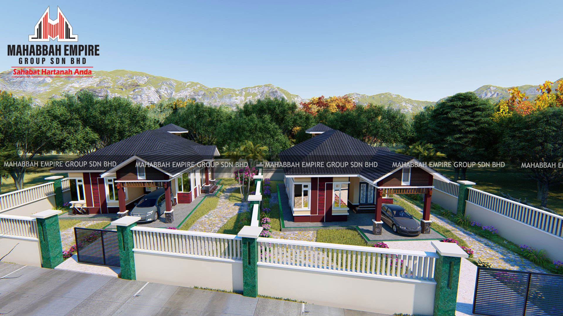 Design/Rekabentuk Villa Danniel - Bahagian Hadapan