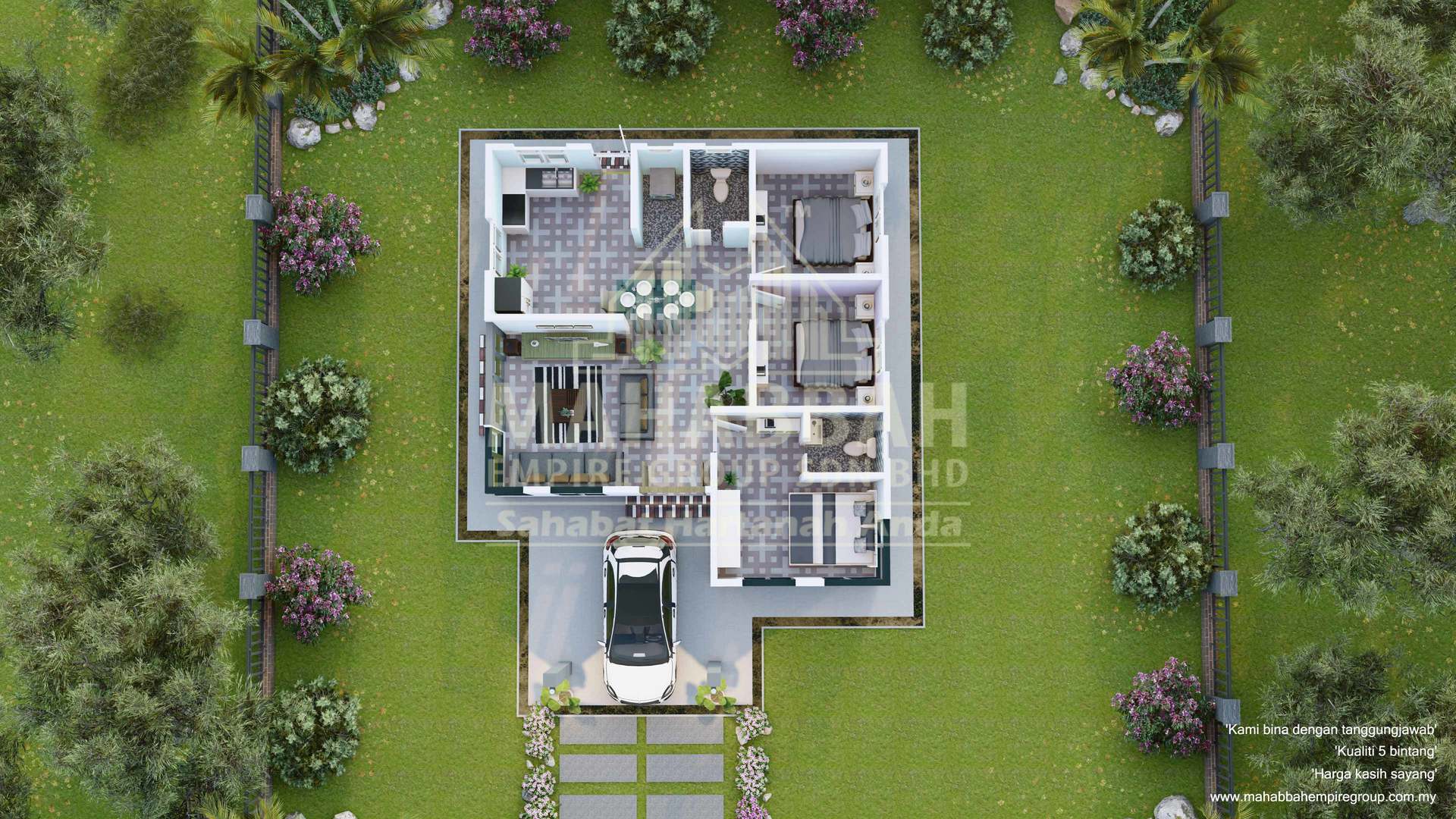 E01 Villa Qaseh 3D Interior Pandangan 1