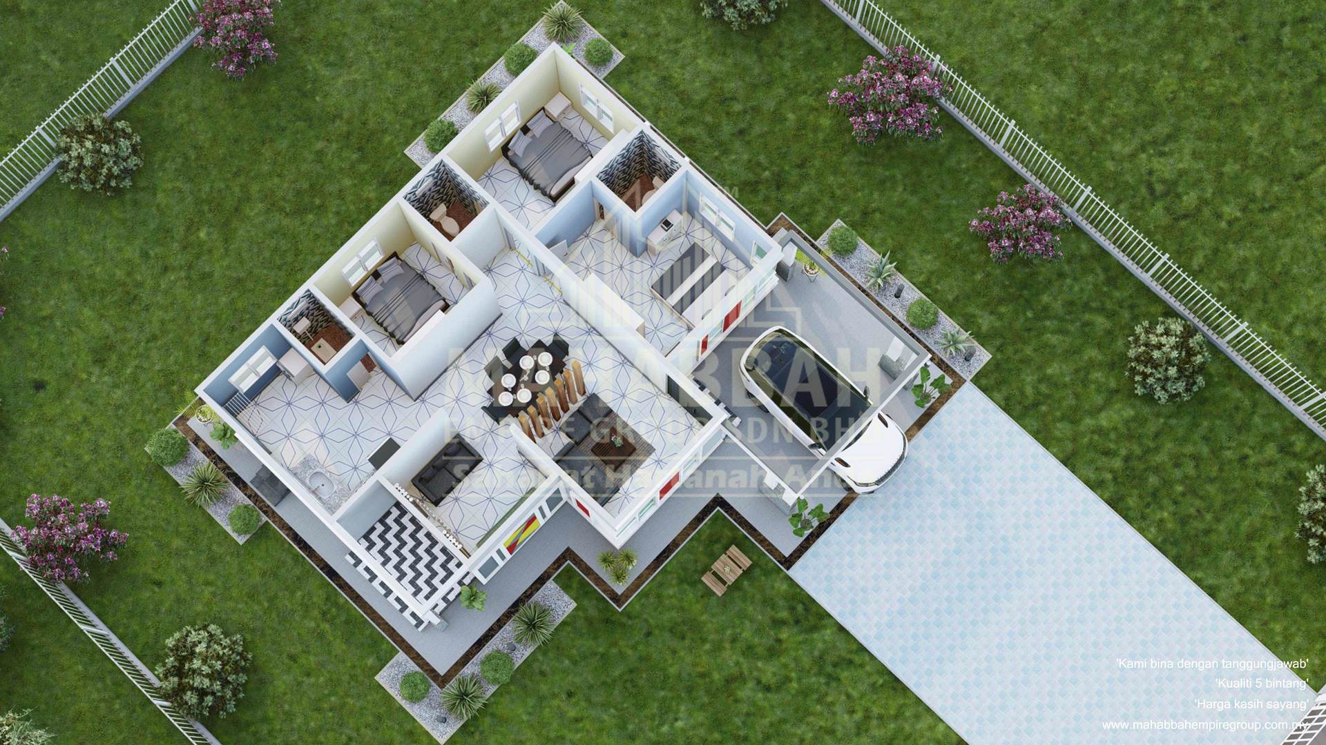 E05 Villa Sophia: 3D Rekaan Dalaman View 1