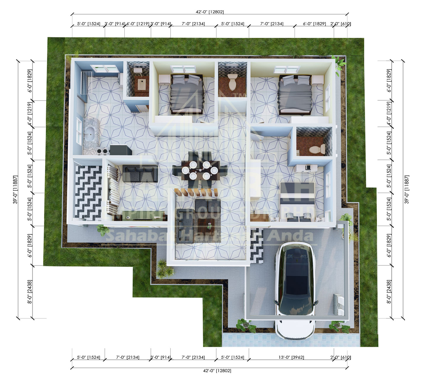 E05 Villa Sophia: 3D Rekaan Dalaman