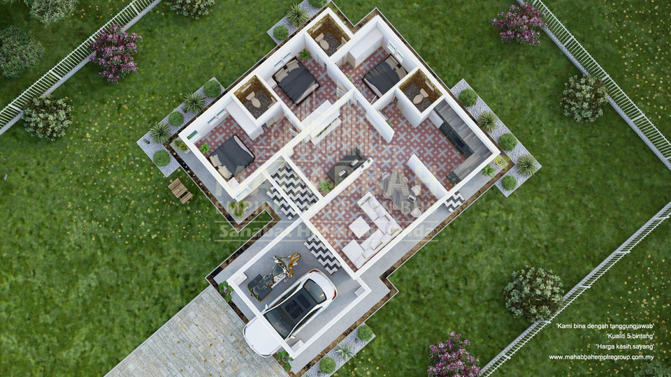 3D Interior Model/ Reka bentuk E09 Villa Sophia Rose 03