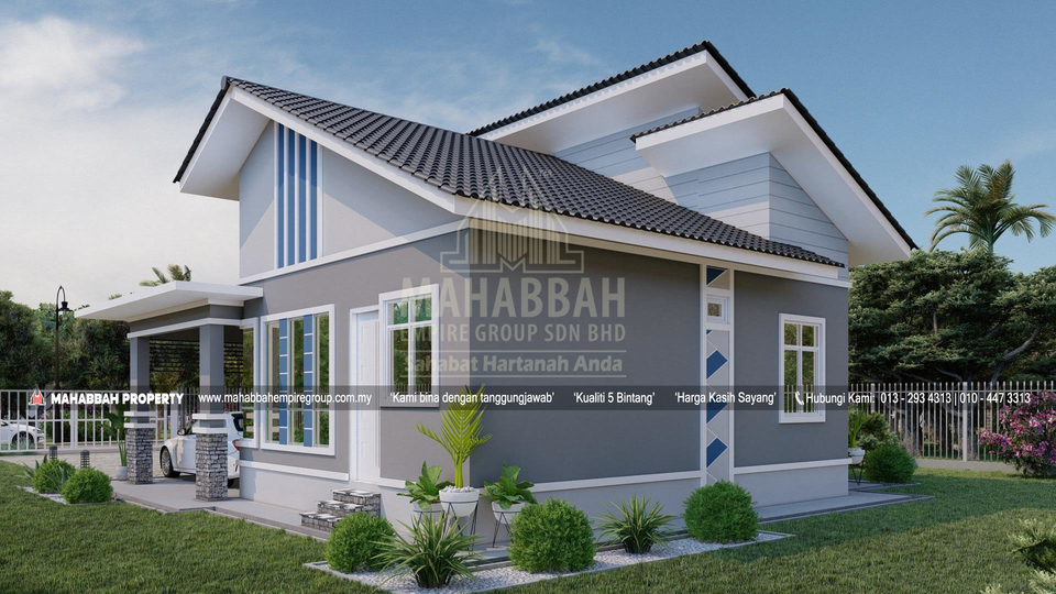 Model/ Reka bentuk Bahagian Belakang E10 Villa Sonata 01