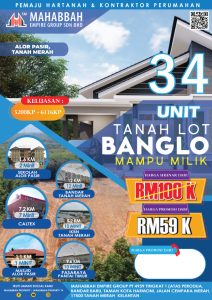 Flyers Tanah Lot Banglo Mampu Milik di Alor Pasir Tanah Merah (TM10) (front)