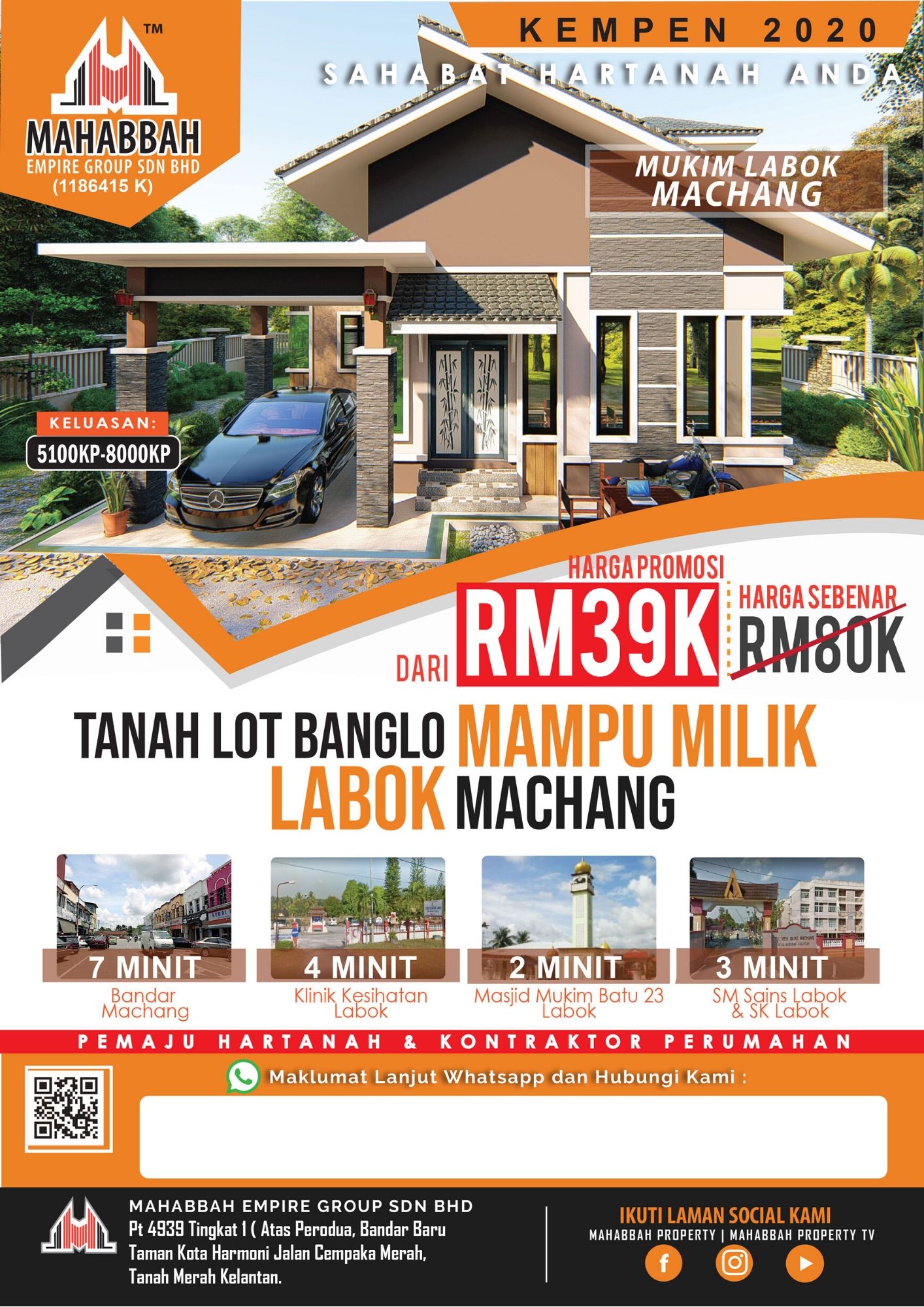 Flyers Tanah Lot Banglo Mampu Milik di Mukim Labok, Machang (MC3)
