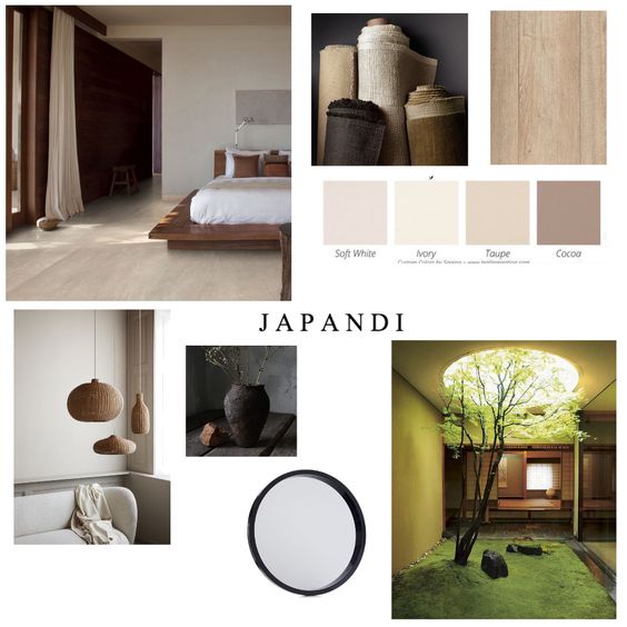 Color Palette for Japandi Concept