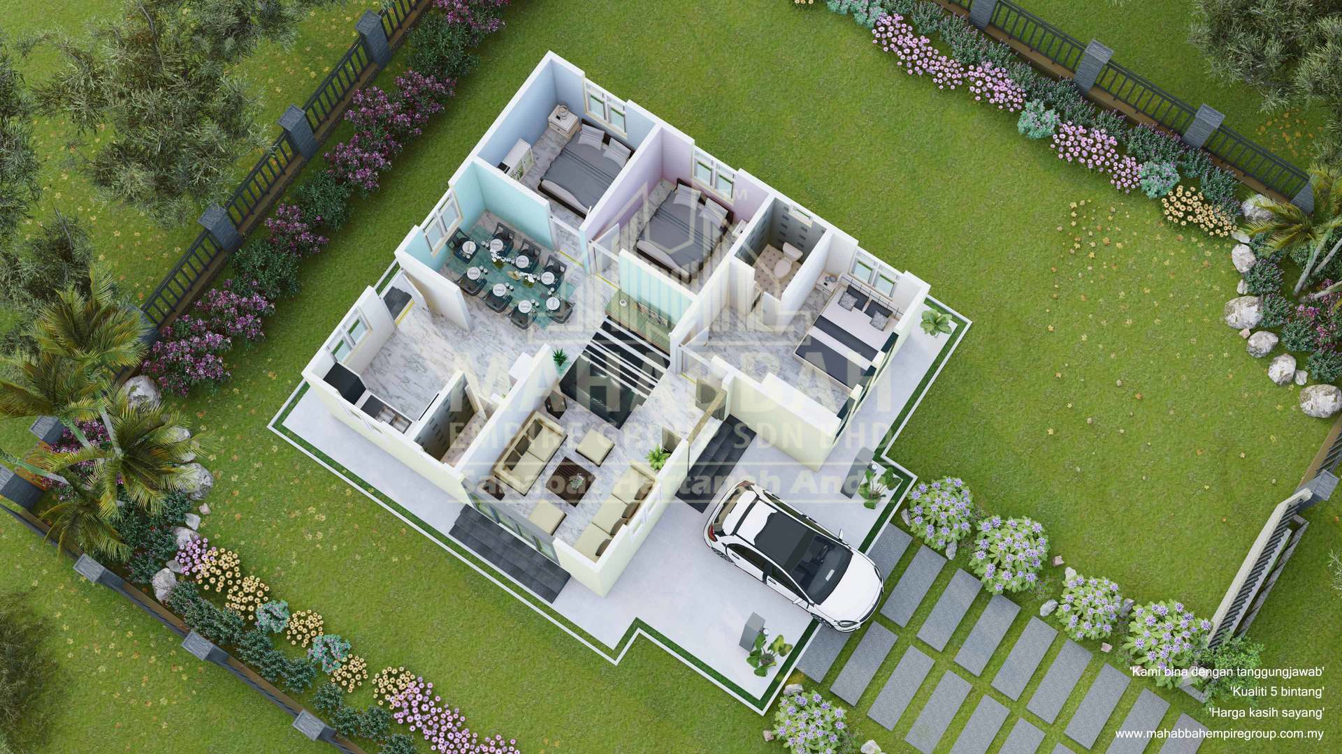 S03 Villa Nuha II: 3D Rekaan Dalaman View 2