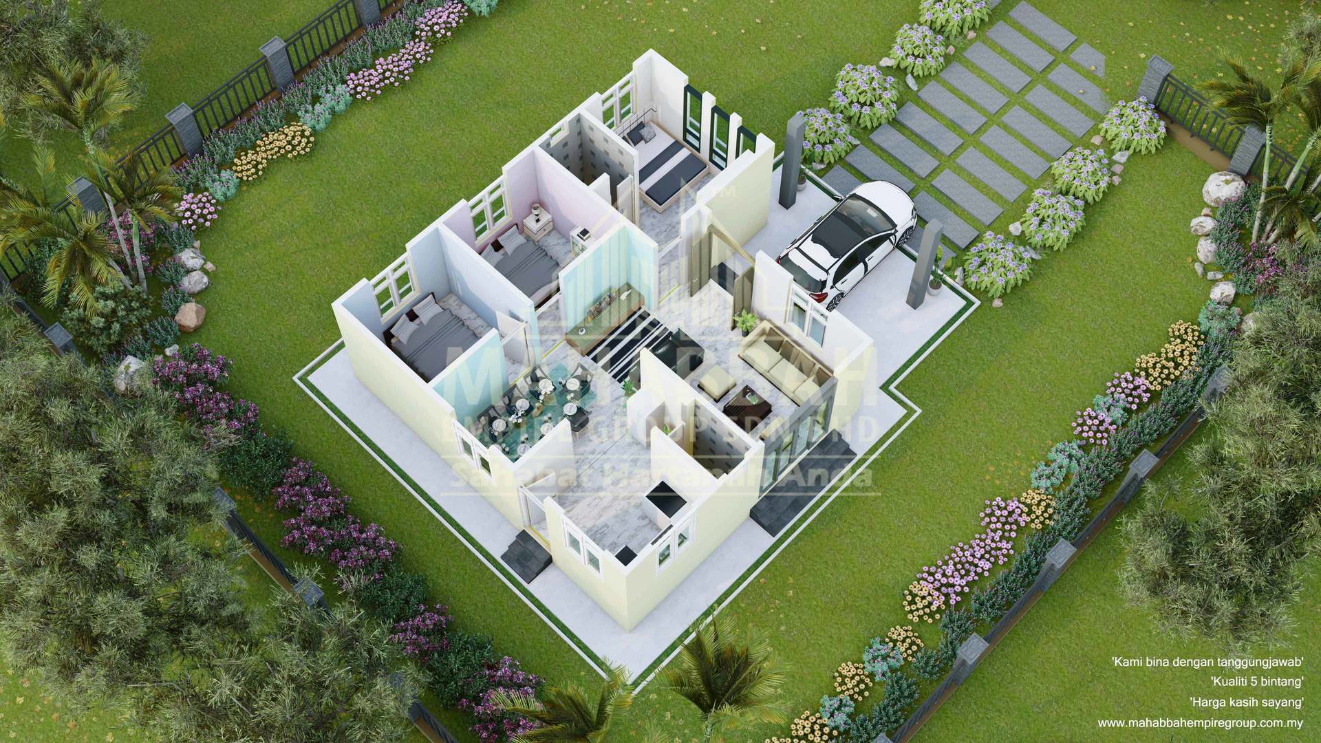 S03 Villa Nuha II: 3D Rekaan Dalaman View 5