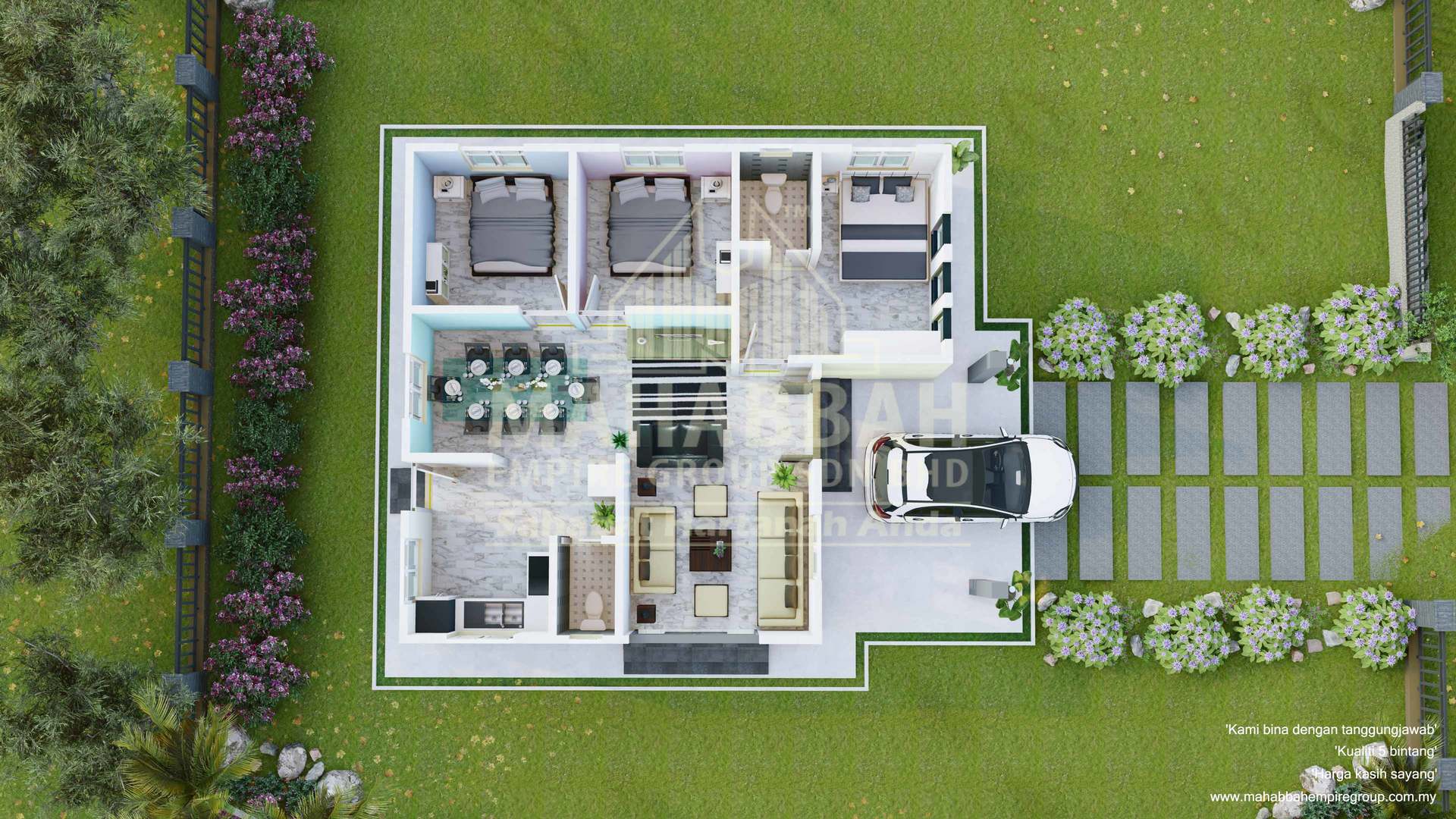 S03 Villa Nuha II: 3D Rekaan Dalaman View 6
