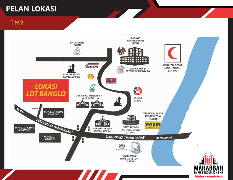 Pelan Lokasi Tanah Lot Mampu Milik di Tebing Tinggi Tanah Merah (TM2)