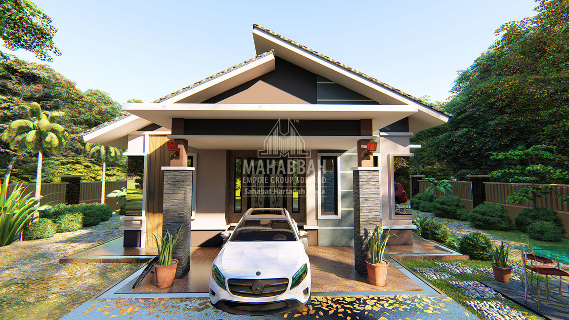 Design/Rekabentuk Bahagian Hadapan Villa Chinta II