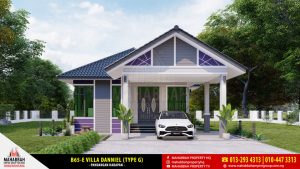 Pandangan Hadapan - Model Rekabentuk Banglo MEGSB B65-E Villa Danniell (Type G)