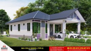 Pandangan Sisi - Model Rekabentuk Banglo MEGSB B65-E Villa Danniell (Type G)